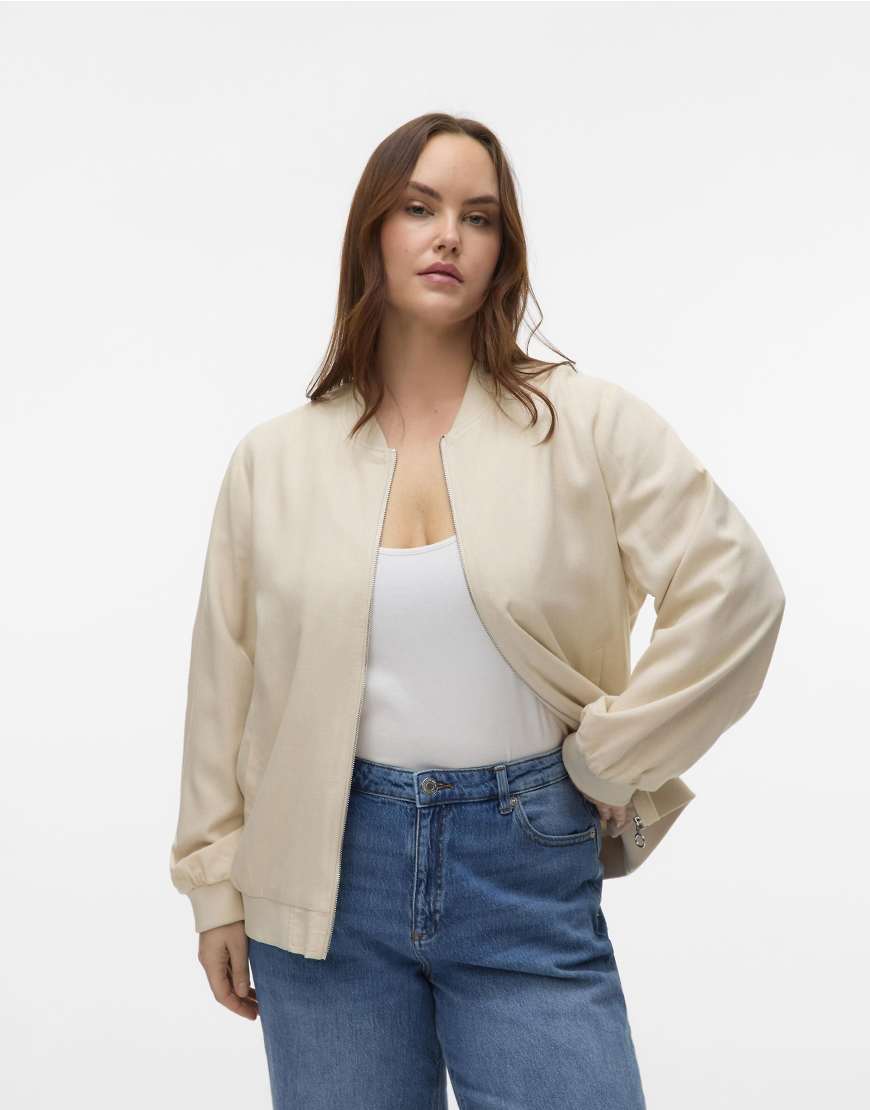 Vero Moda Curve - Bomberjacke in Hellbeige-Neutral Vero Moda Curve - Bomberjacke in Hellbeige-Neutral von Vero Moda Curve