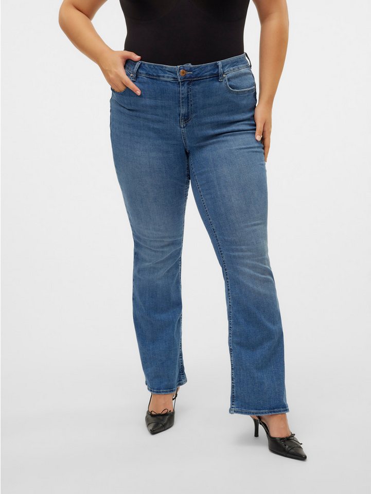 Vero Moda Curve Bootcut-Jeans VMCFLASH MR FLARED JEANS LI347 GA CUR von Vero Moda Curve