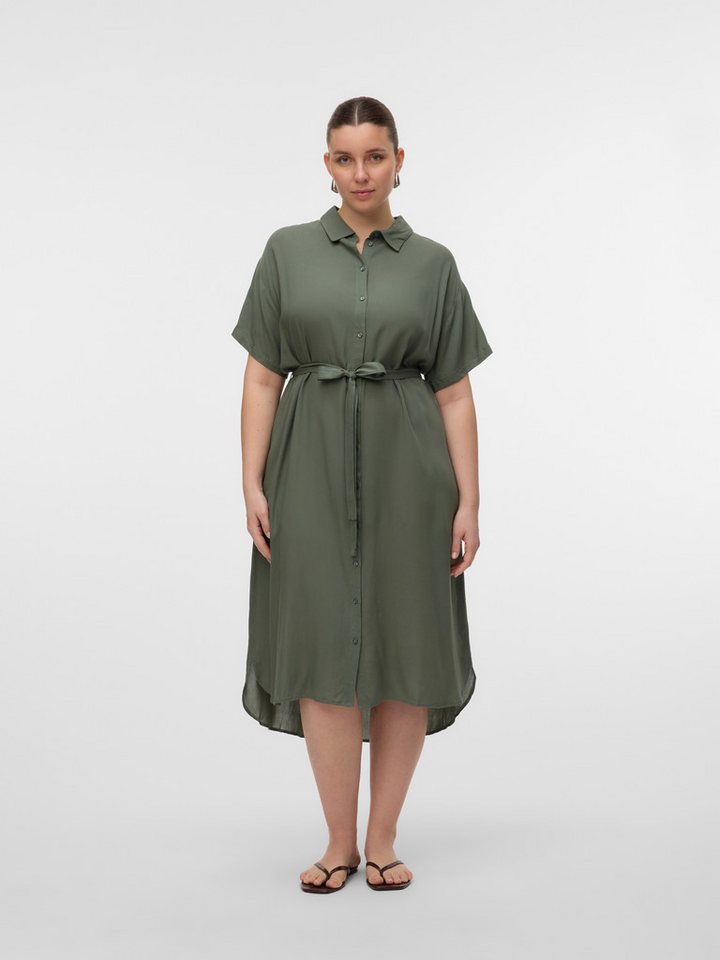 Vero Moda Curve Hemdblusenkleid VMBUMPY SS SHIRT DRESS WVN GA CUR von Vero Moda Curve