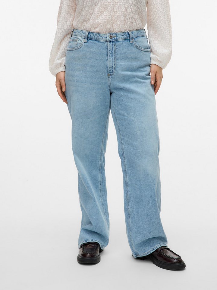 Vero Moda Curve High-waist-Jeans VMCTESSA HR WIDE J RA339 GA CUR NOOS von Vero Moda Curve