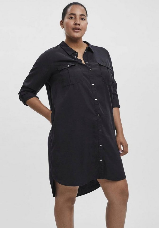 Vero Moda Curve Jeanskleid VMSILA LS SHORT DRESS MIX GA CURVE NOOS von Vero Moda Curve