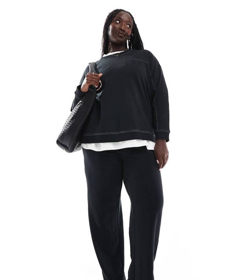 Vero Moda Curve - Jogginghose in Schwarz mit weitem Schnitt, Kombiteil von Vero Moda Curve
