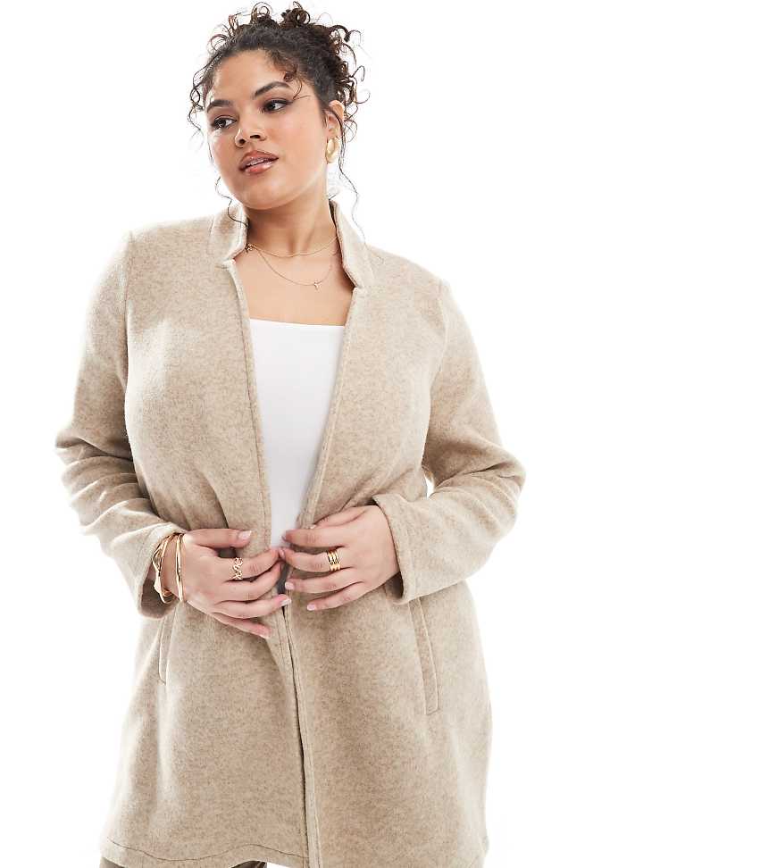 Vero Moda Curve - Leichter Mantel zum Überwerfen in Steinbeige-Neutral Vero Moda Curve - Leichter Mantel zum Überwerfen in Steinbeige-Neutral von Vero Moda Curve