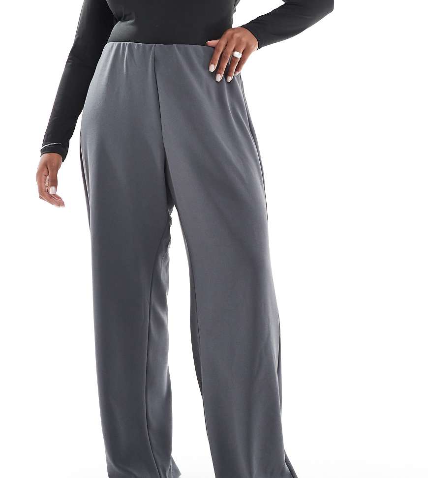 Vero Moda Curve - Lockere Schlupfhose in Grau mit Nadelstreifen Vero Moda Curve - Lockere Schlupfhose in Grau mit Nadelstreifen von Vero Moda Curve