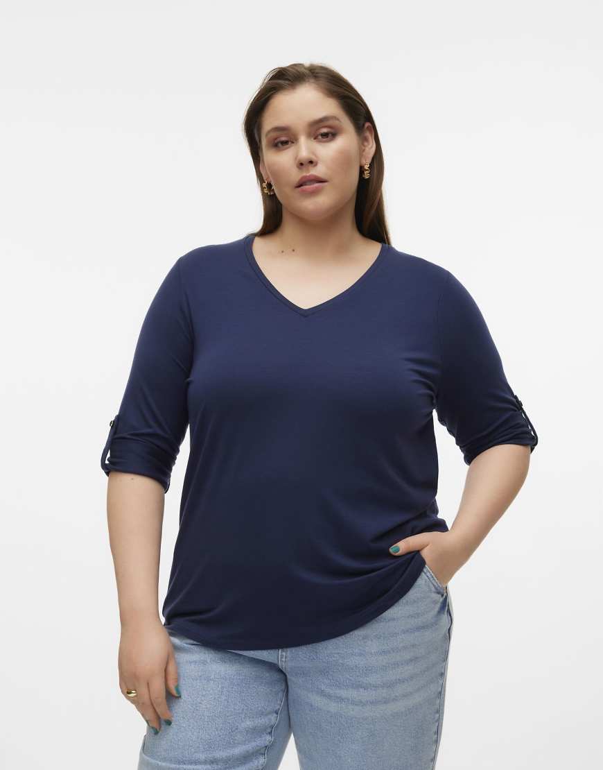 Vero Moda Curve - Oberteil in Marineblau Vero Moda Curve - Oberteil in Marineblau von Vero Moda Curve