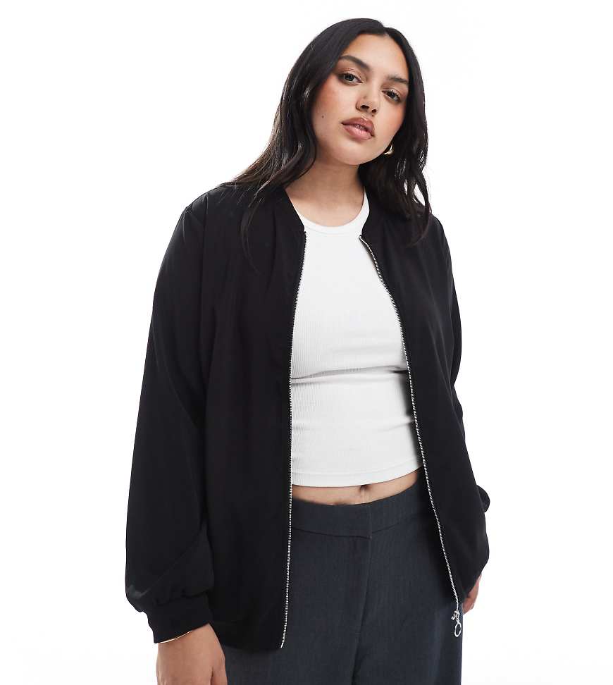 Vero Moda Curve - Oversize-Bomberjacke in Schwarz von Vero Moda Curve