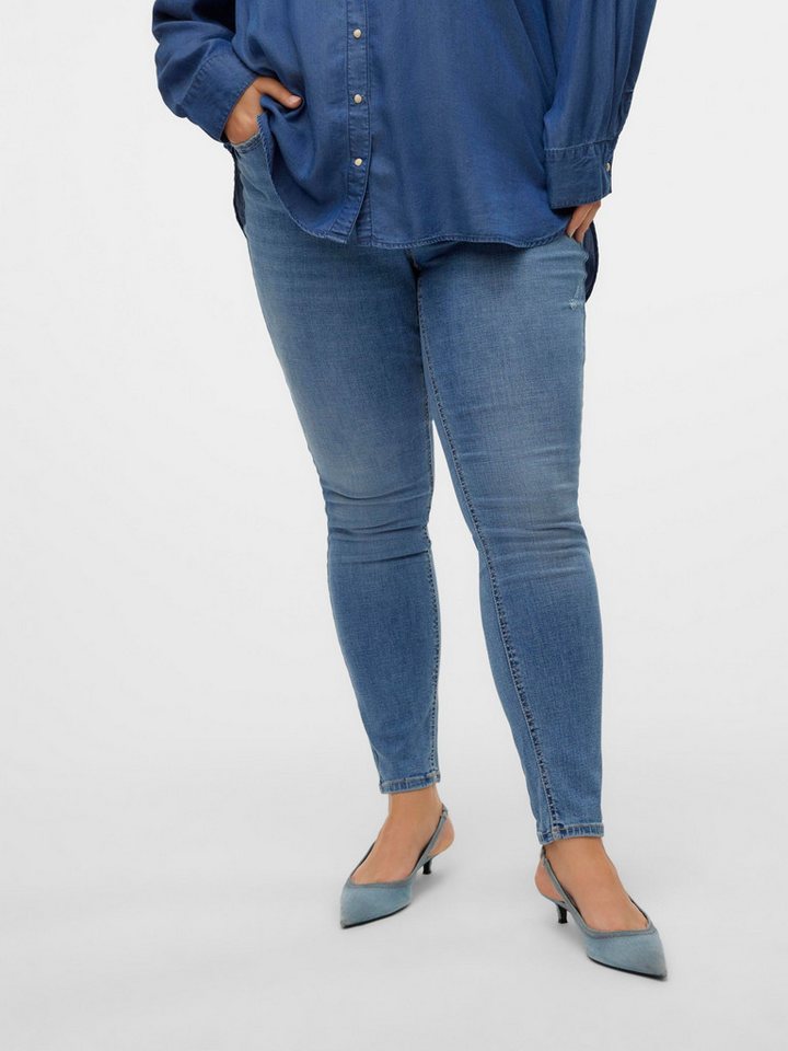 Vero Moda Curve Skinny-fit-Jeans VMCFLASH MR SKINNY JEANS LI347 GA CUR von Vero Moda Curve