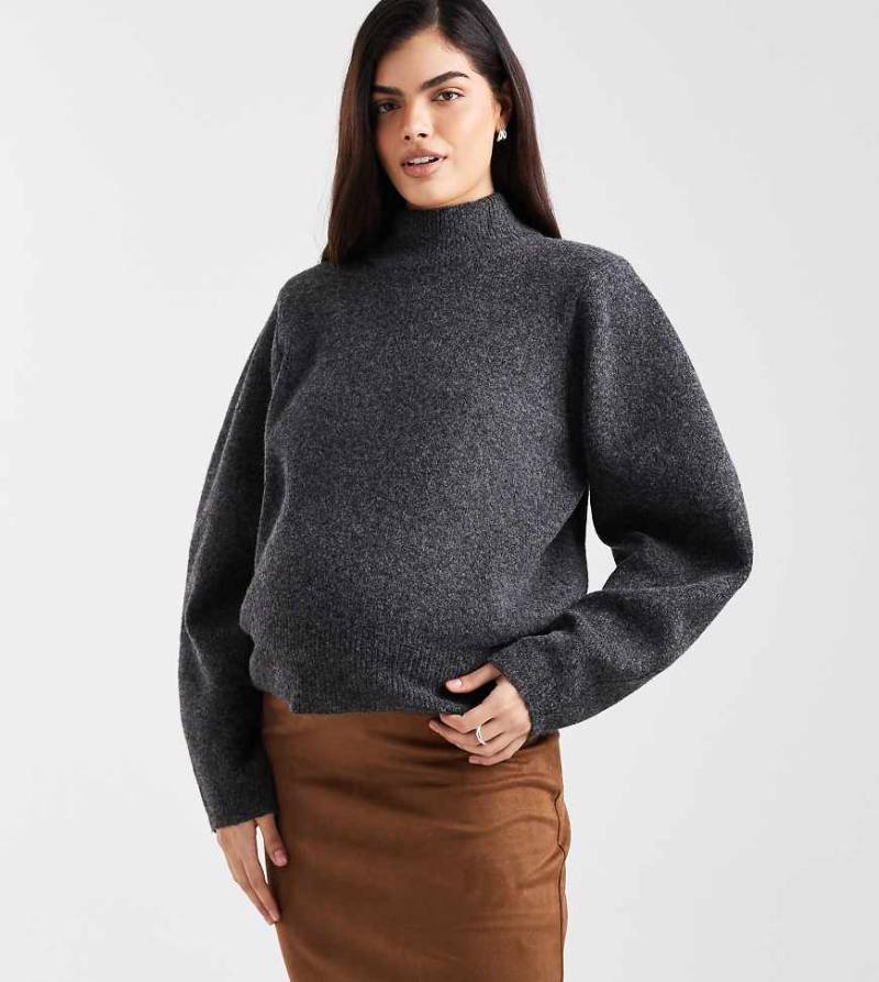 Vero Moda Maternity - Elastischer Minirock aus Wildlederimitat in Hellbraun-Brown von Vero Moda Maternity