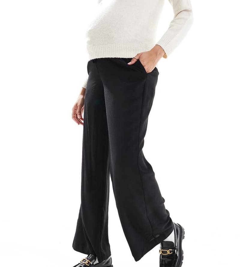 Vero Moda Maternity - Elegante, locker geschnittene Hose in Schwarz, Umstandsmode von Vero Moda Maternity