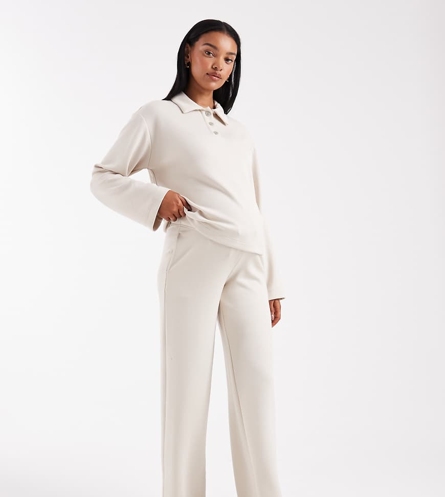 Vero Moda Maternity - Superweiche Jogginghose in Creme mit Bindeband an der Taille und weitem Bein, Kombiteil, Umstandsmode-Weiß von Vero Moda Maternity