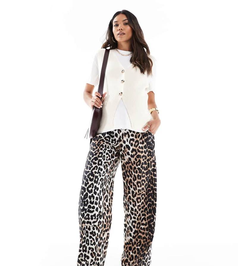Vero Moda Maternity - Weit geschnittene Schlupfhose mit Leopardenmuster-Bunt von Vero Moda Maternity