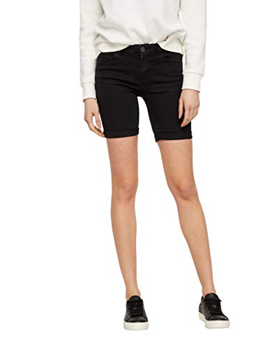 Vero Moda NOS Damen VMHOT SEVEN NW DNM LONG F SHORT MIX NOOS Shorts,, per pack Schwarz (Black Black), W(Herstellergröße: S) von VERO MODA