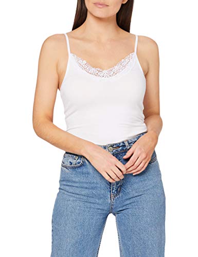 VERO MODA Damen VMINGE LACE Singlet NOOS Spitzentop, Bright White, XS von VERO MODA