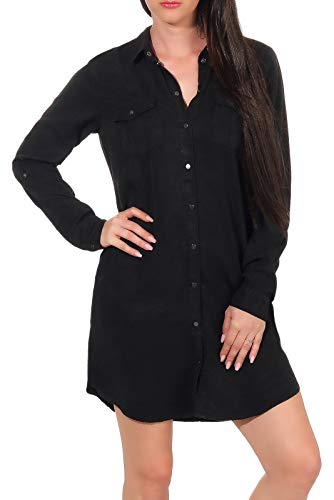 VERO MODA Damen VMSILLA LS Short Dress Blck GA NOOS 10206339, Black, XS von VERO MODA