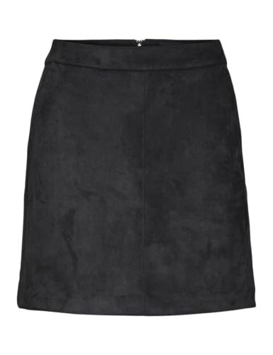 VERO MODA Damen Vmdonnadina Faux Suede Short Skirt Noos Rock, Schwarz, XS EU von VERO MODA