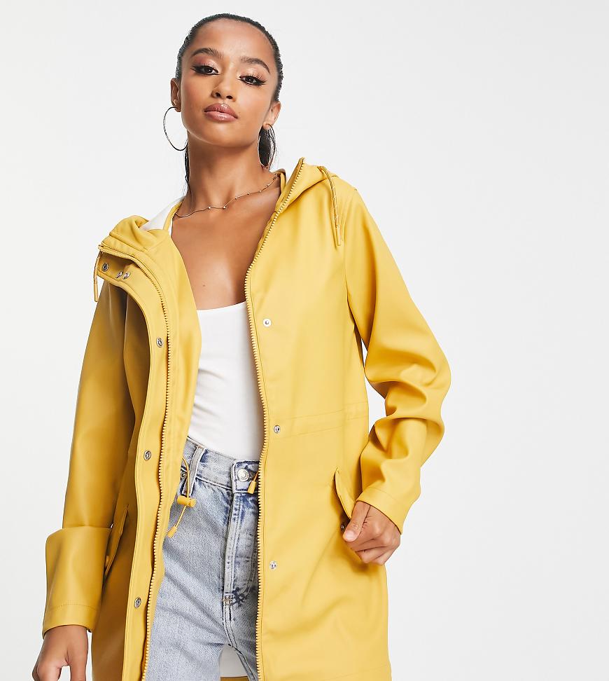 Vero Moda Petite - Beschichteter Regen-Trenchcoat in Gelb von Vero Moda Petite