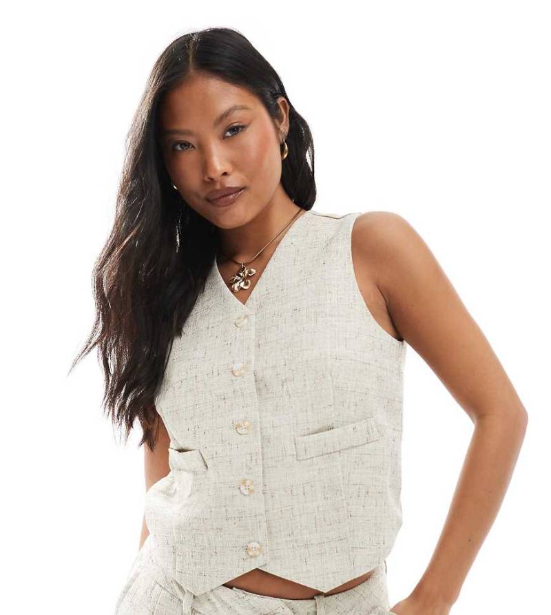 Vero Moda Petite - Elegante Weste in Haferbeige, Kombiteil-Neutral von Vero Moda Petite