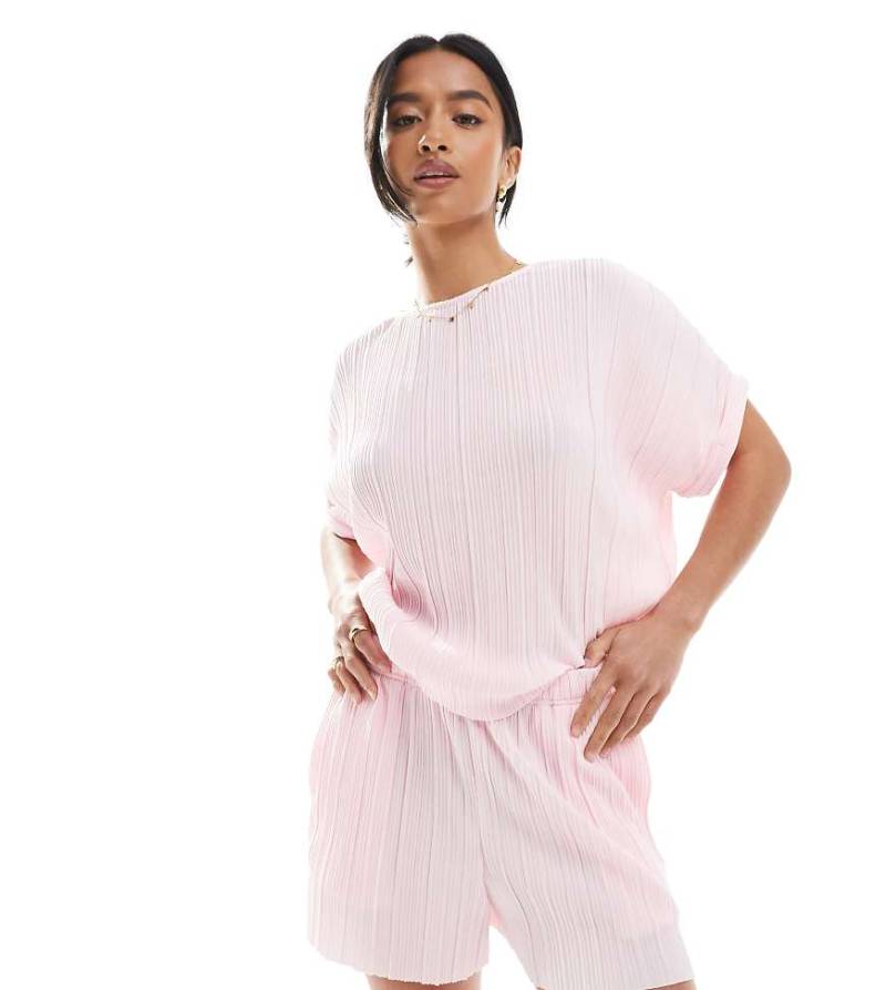 Vero Moda Petite - Plissee-Shorts in Rosa, Kombiteil von Vero Moda Petite