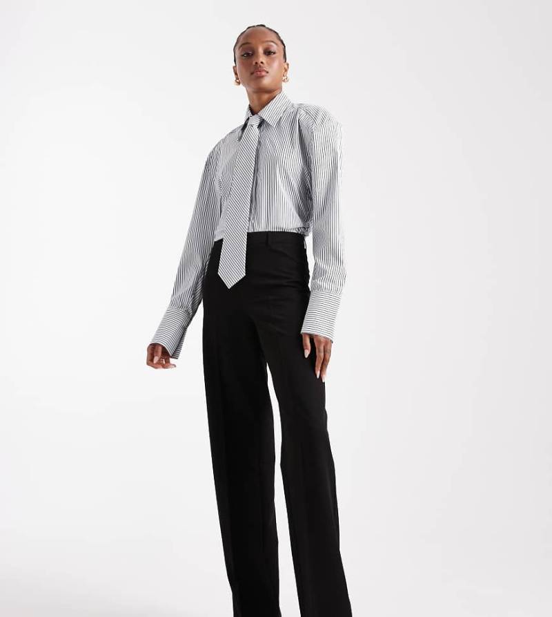 Vero Moda Tall - Elegante Hose in Schwarz mit geradem Bein und Bügelfalte vorn von Vero Moda Tall