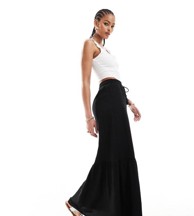 Vero Moda Tall - Maxirock in Schwarz im Boho-Stil von Vero Moda Tall