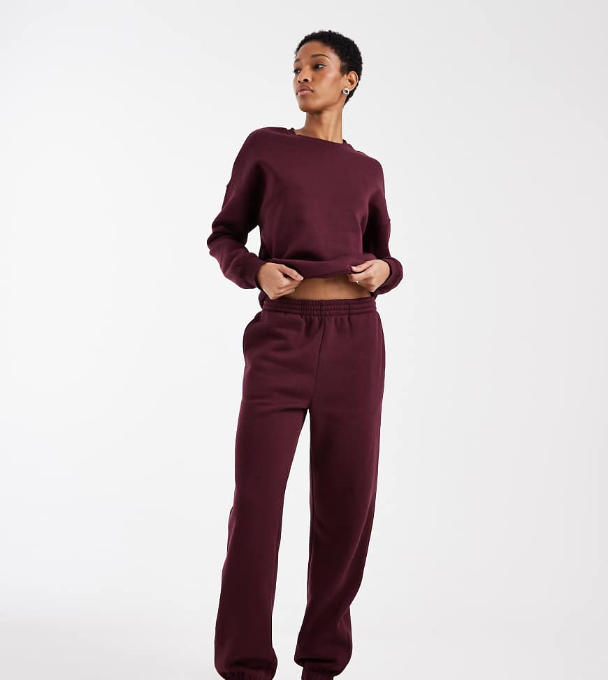 Vero Moda Tall - Oversize-Jogginghose in Burgunderrot mit Bündchen, Kombiteil von Vero Moda Tall