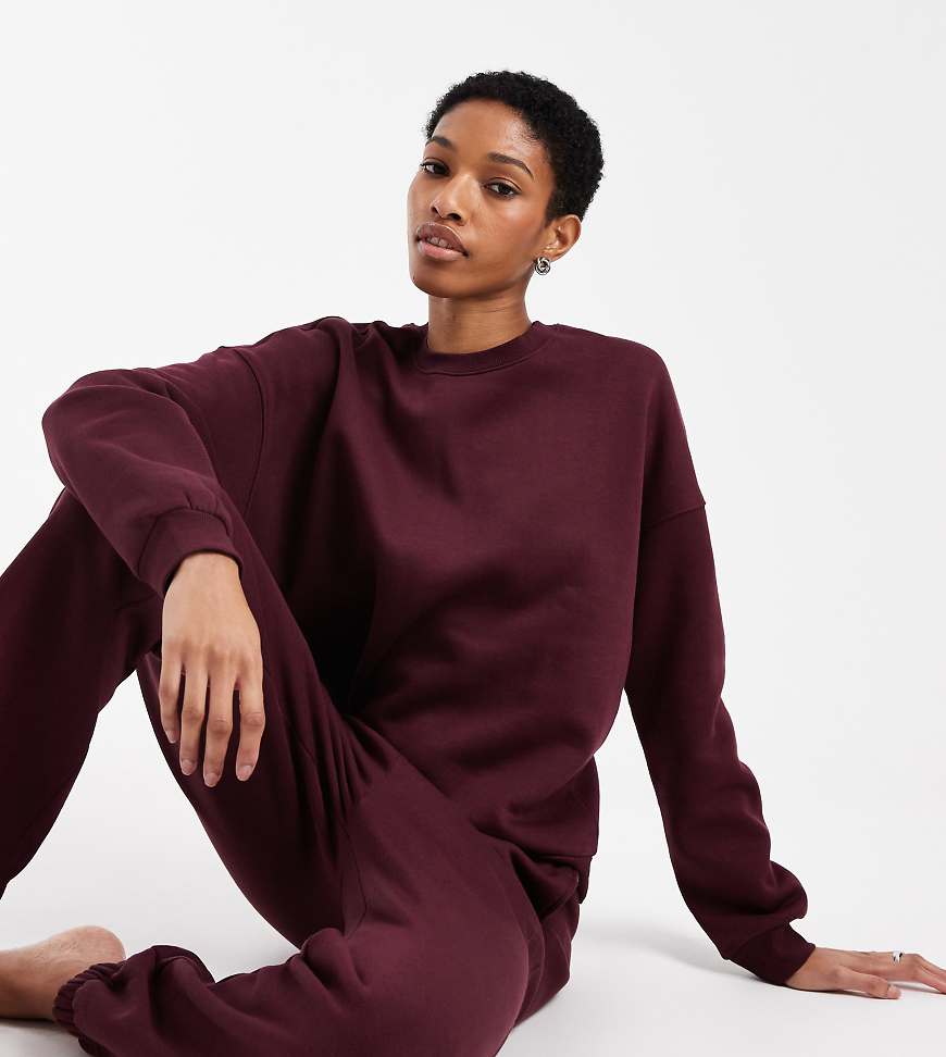 Vero Moda Tall - Oversize-Sweatshirt in Burgunderrot, Kombiteil von Vero Moda Tall