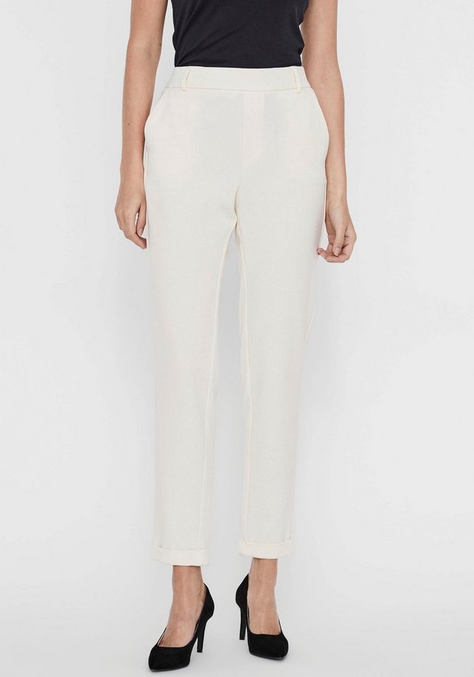 Vero Moda Anzughose VMMAYA MR LOOSE SOLID PANT NOOS knöchelfreie Form mit Saumaufschlag von Vero Moda