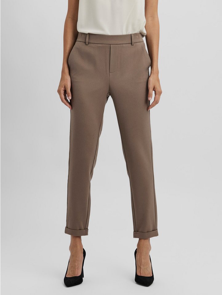 Vero Moda Anzughose VMMAYA MR LOOSE SOLID PANT NOOS knöchelfreie Form mit Saumaufschlag von Vero Moda