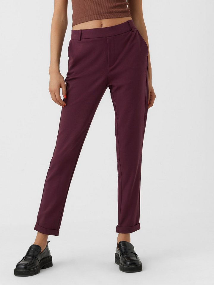 Vero Moda Anzughose VMMAYA MR LOOSE SOLID PANT NOOS knöchelfreie Form mit Saumaufschlag von Vero Moda