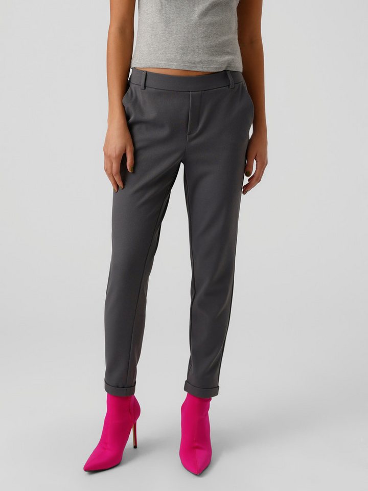Vero Moda Anzughose VMMAYA MR LOOSE SOLID PANT NOOS knöchelfreie Form mit Saumaufschlag von Vero Moda