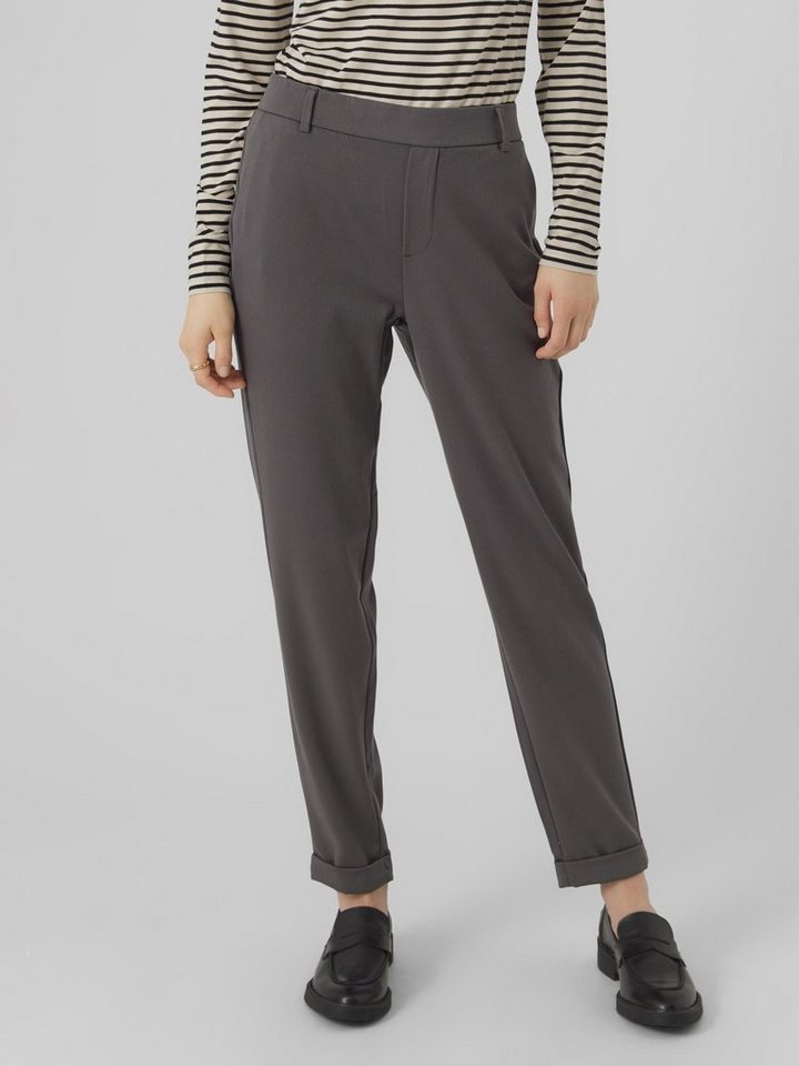 Vero Moda Anzughose VMMAYA MR LOOSE SOLID PANT NOOS knöchelfreie Form mit Saumaufschlag von Vero Moda