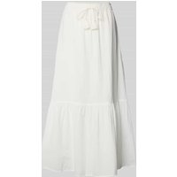 Vero Moda Ausgestellter Maxi-Rock mit Volants Modell 'PRETTY' in Weiss, Größe M von Vero Moda