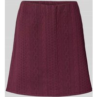 Vero Moda Ausgestellter Mini-Rock mit Strukturmuster Modell 'JANNI' in Bordeaux, Größe M von Vero Moda