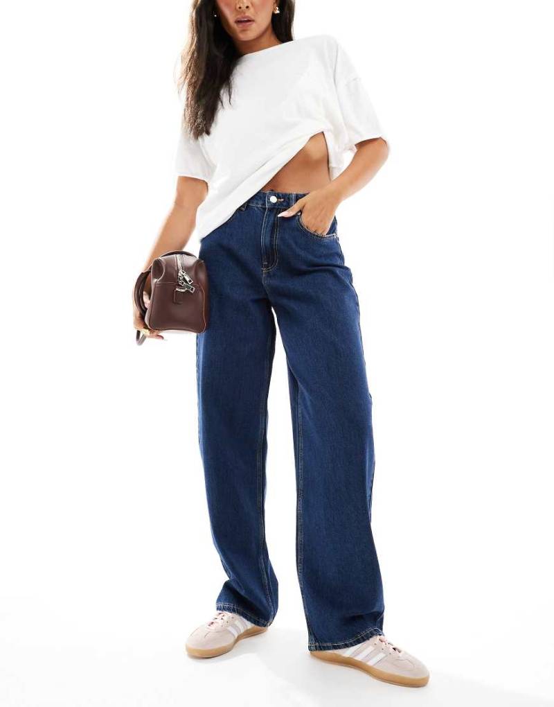 Vero Moda - Barrel Leg Jeans in Dunkelblau-Marineblau von Vero Moda