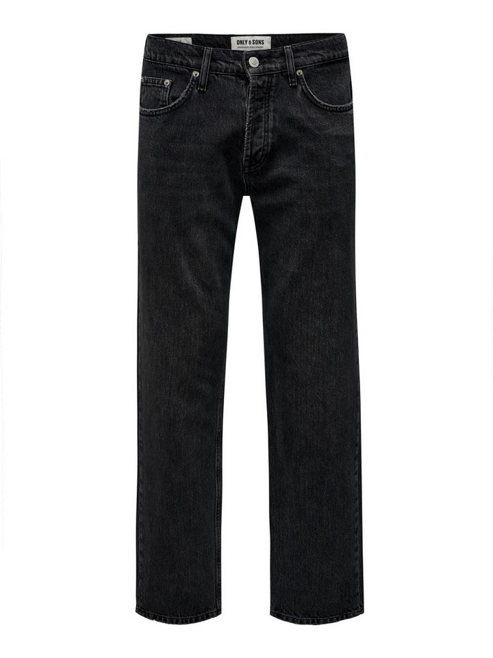 JDY Bequeme Jeans ONSEDGE STRAIGHT BLACK 6985 TAI DNM von JDY