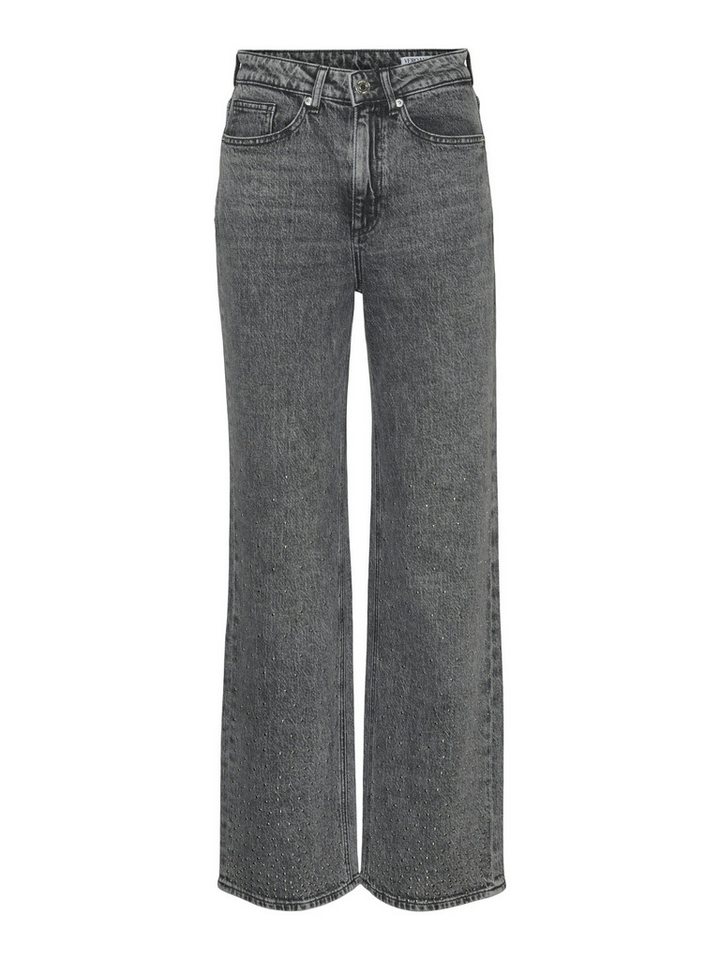 Vero Moda Bequeme Jeans VMTESSA HR WIDE STUDS DNM JEANS RA2 von Vero Moda