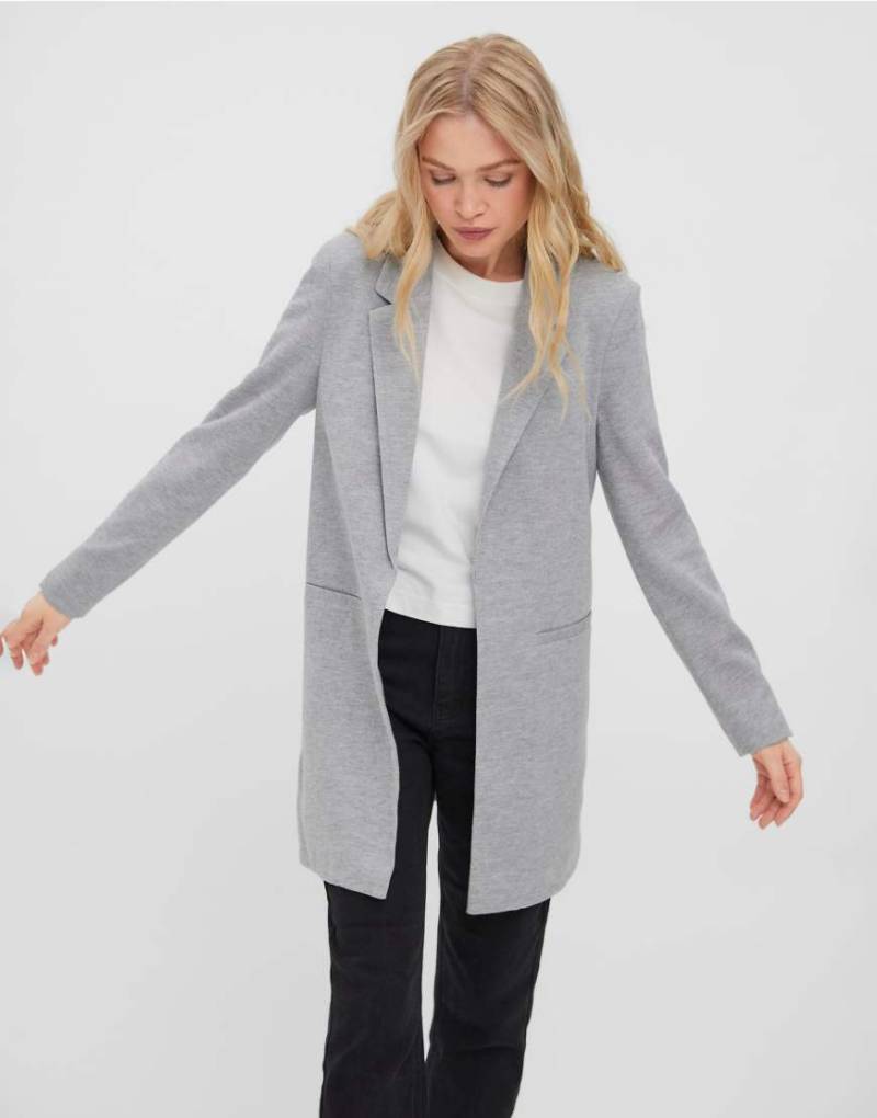 Vero Moda - Blazer in Hellgrau meliert von Vero Moda