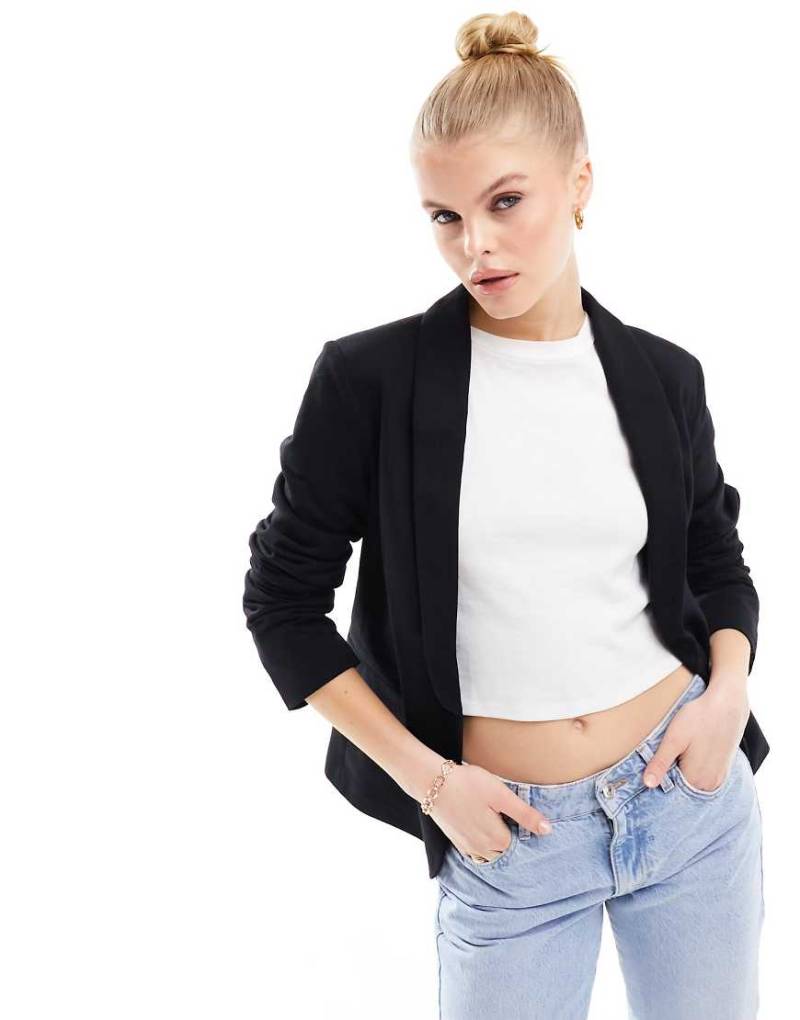 Vero Moda - Blazer in Schwarz aus Stretch-Jersey mit Futter von Vero Moda