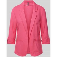 Vero Moda Blazer in unifarbenem Design aus Viskose-Leinen-Mix in Pink, Größe M von Vero Moda