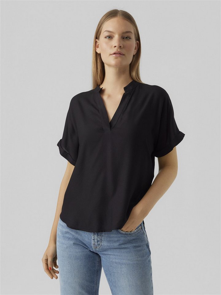 Vero Moda Blusenshirt Casual Splitneck VMBEAUTY SS TOP WVN GA NOOS von Vero Moda