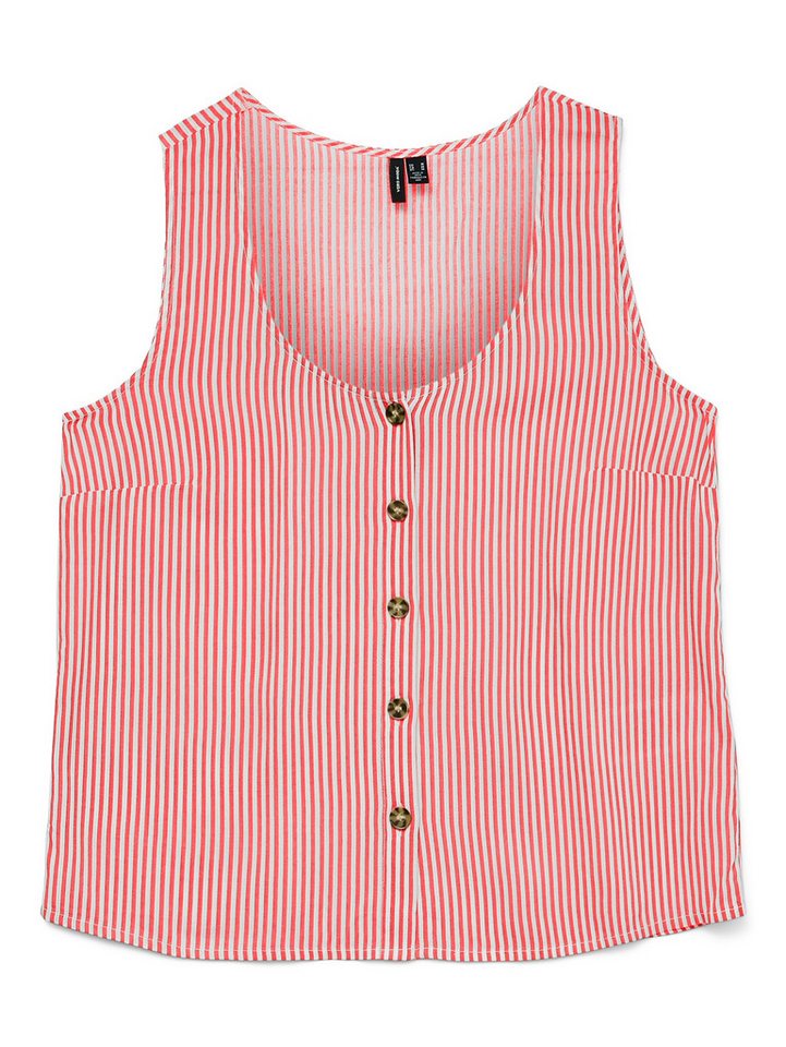 Vero Moda Blusenshirt Gestreiftes ärmelloses mit Knopfleiste VMBUMPY SL SHIRT WVN GA NOOS von Vero Moda