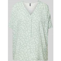 Vero Moda Blusenshirt aus Viskose mit V-Ausschnitt Modell 'EASY' in Schilf, Größe L von Vero Moda