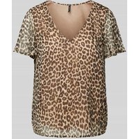 Vero Moda Blusenshirt mit Animal-Print Modell 'SMILLA' in Mittelbraun, Größe L von Vero Moda