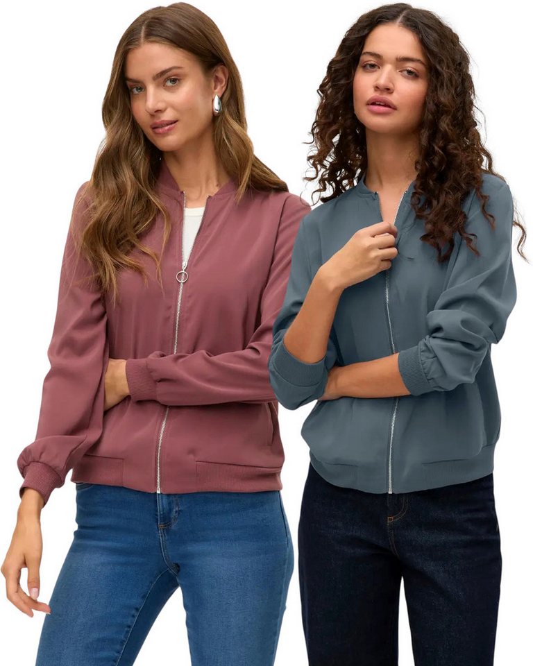 Vero Moda Bomberjacke (Spar Set, 2er Pack) leichte sommerliche Damen Jacke von Vero Moda