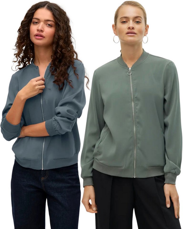 Vero Moda Bomberjacke (Spar Set, 2er Pack) leichte sommerliche Damen Jacke von Vero Moda