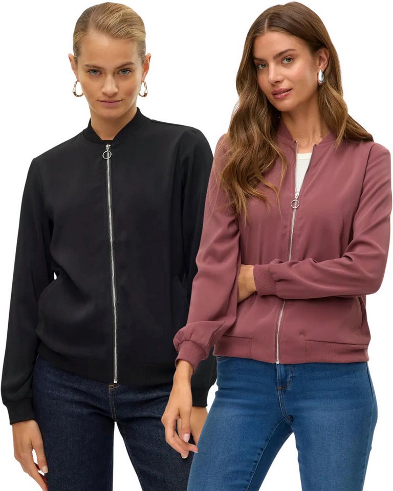 Vero Moda Bomberjacke (Spar Set, 2er Pack) leichte sommerliche Damen Jacke von Vero Moda