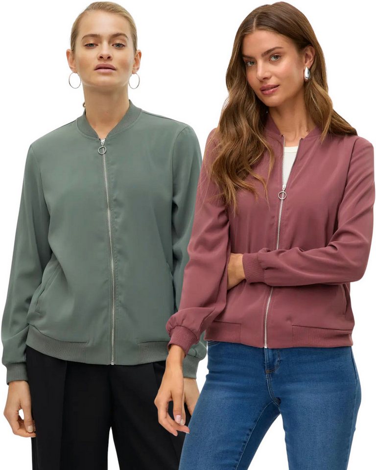 Vero Moda Bomberjacke (Spar Set, 2er Pack) leichte sommerliche Damen Jacke von Vero Moda