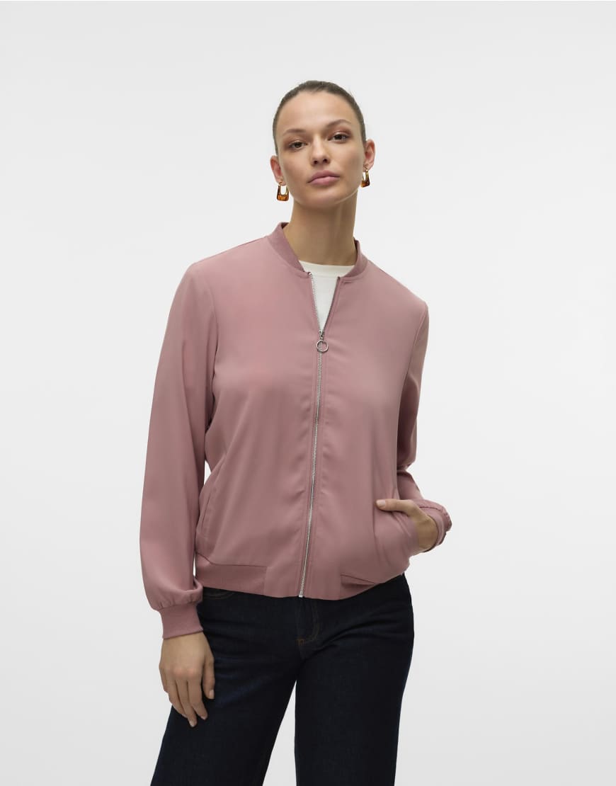 Vero Moda - Bomberjacke in Nostalgierosa von Vero Moda