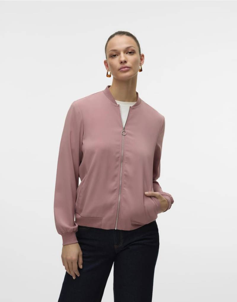 Vero Moda - Bomberjacke in Nostalgierosa von Vero Moda