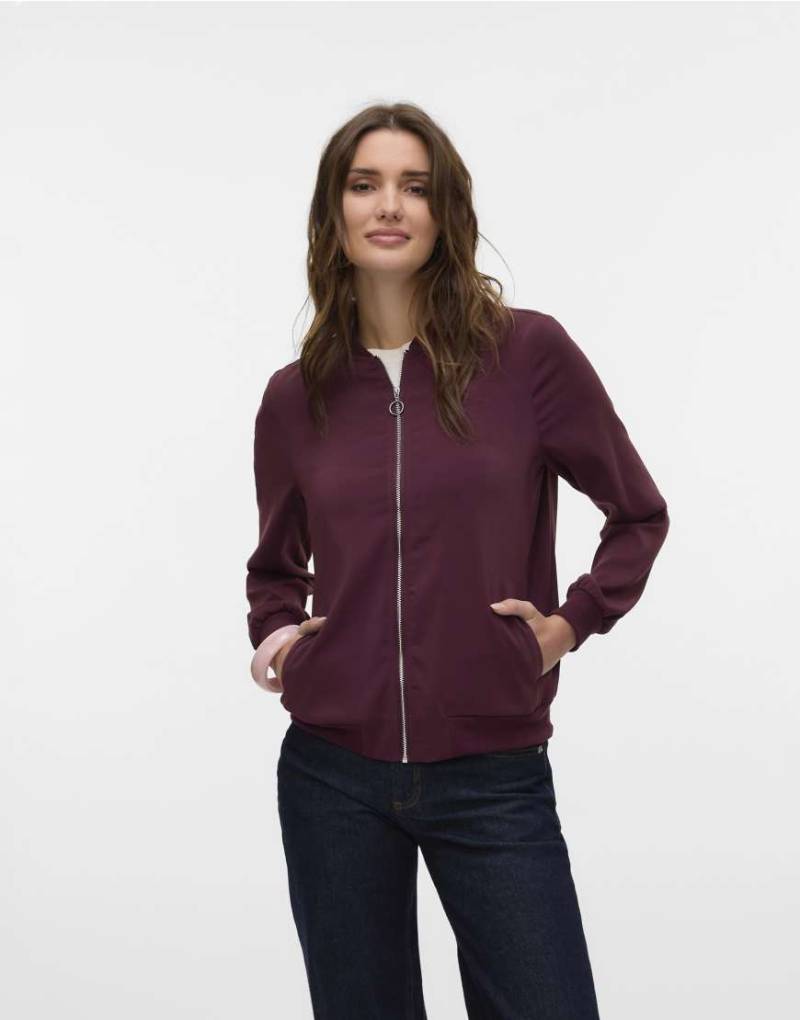 Vero Moda - Bomberjacke in Weinrot von Vero Moda